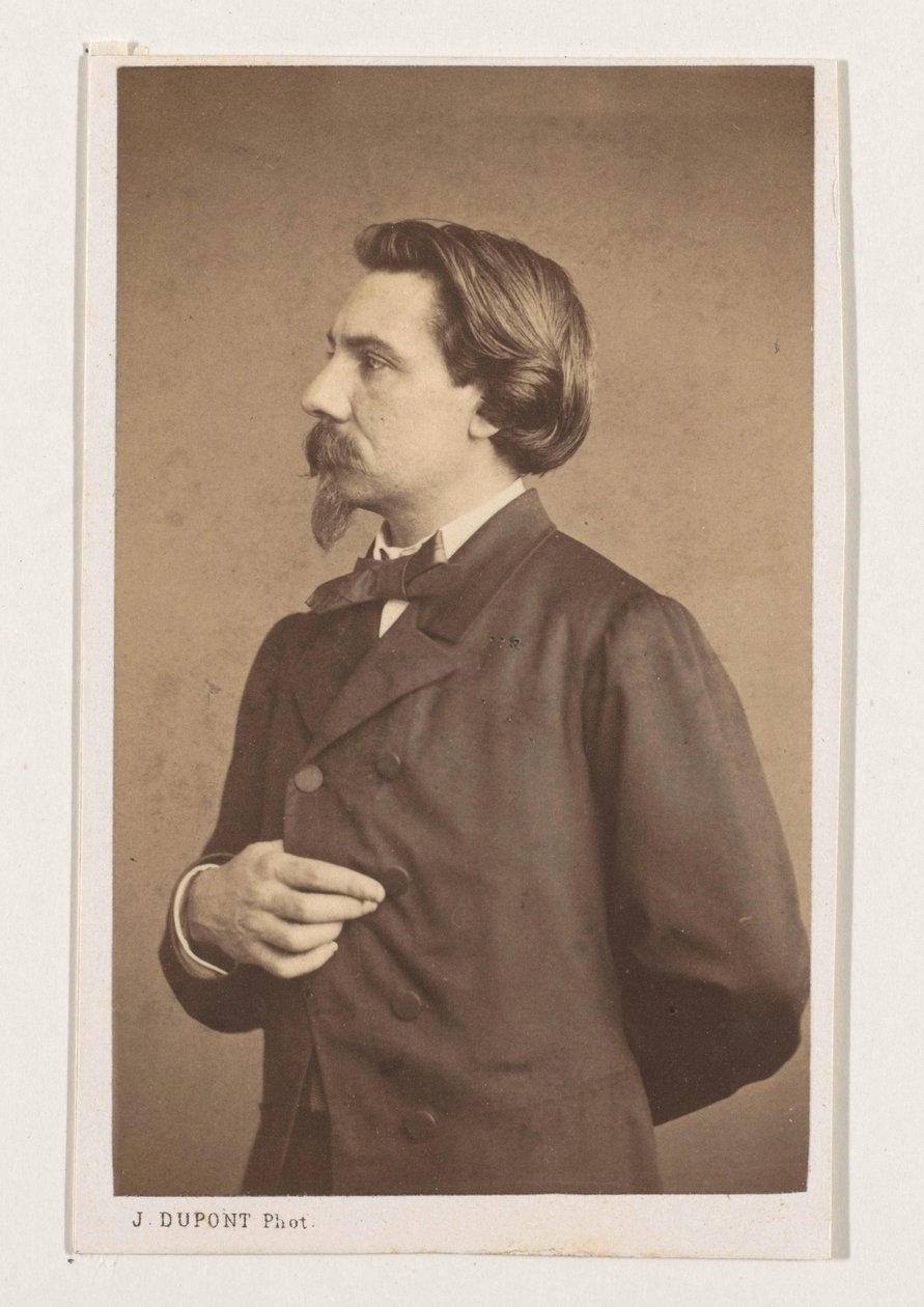 Portret van de Schilder Henri Jacques Bource, półpostać Szkoła antwerpska. Portrety, biografie wizytówki. Kolekcja Dupont (tytuł serii) autorstwa Joseph Dupont