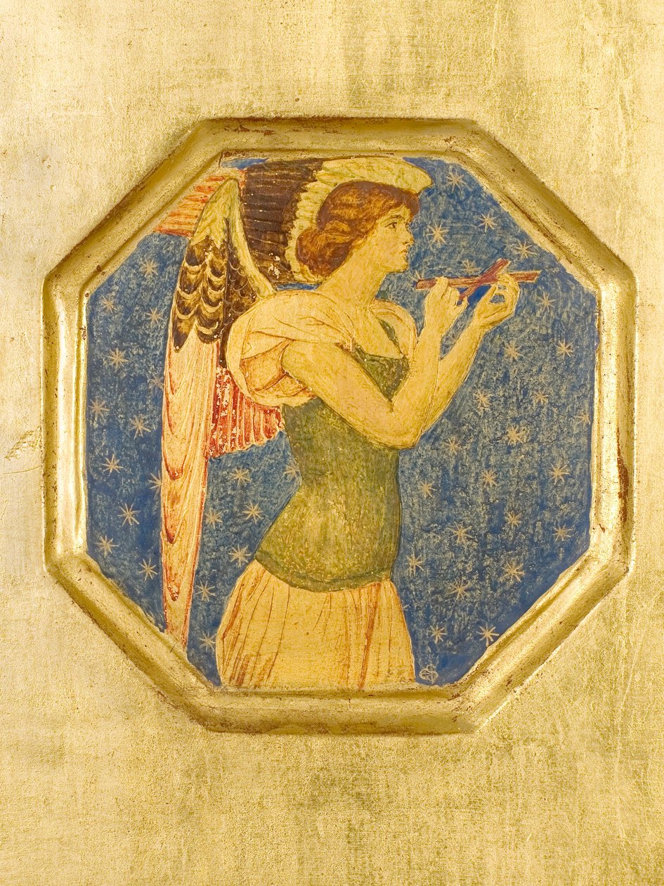 Anioł z krzyżem, detal z Crystofore autorstwa Joseph Edward Southall