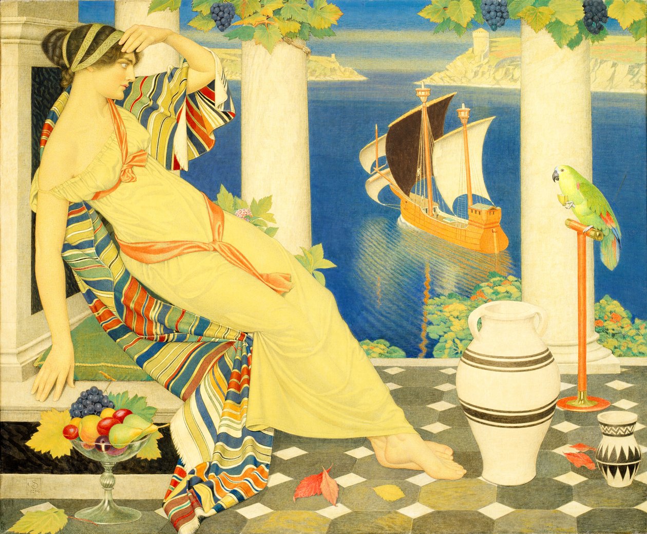 Ariadna w Naksos autorstwa Joseph Edward Southall