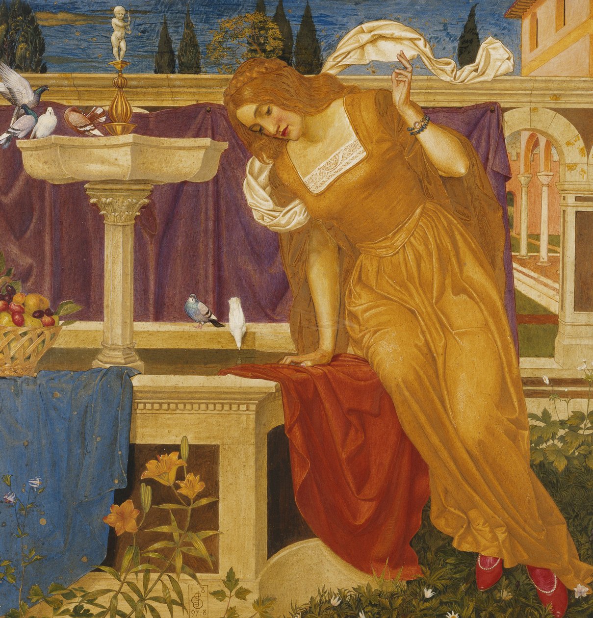 Piękno widząc obraz swojego domu w fontannie autorstwa Joseph Edward Southall