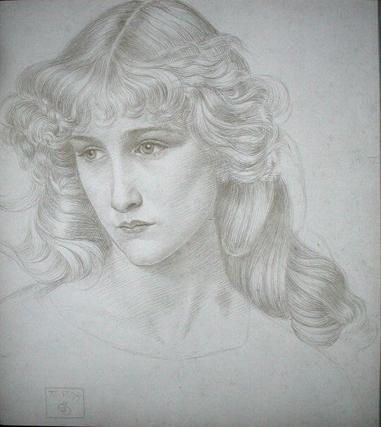 Głowa dziewczyny autorstwa Joseph Edward Southall