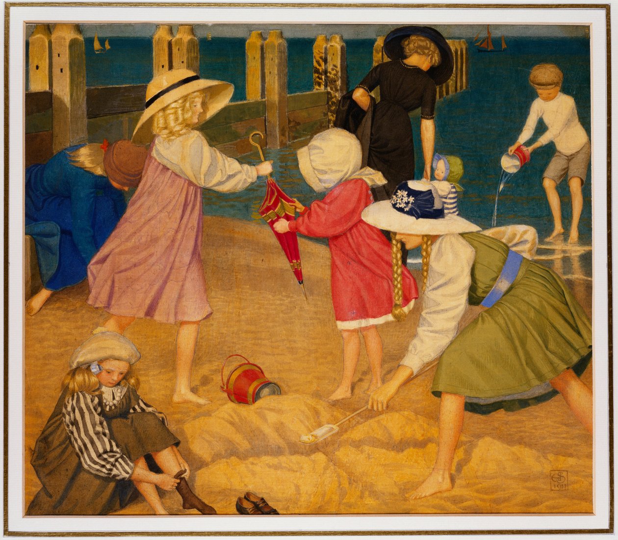 Na plaży, Southwold autorstwa Joseph Edward Southall