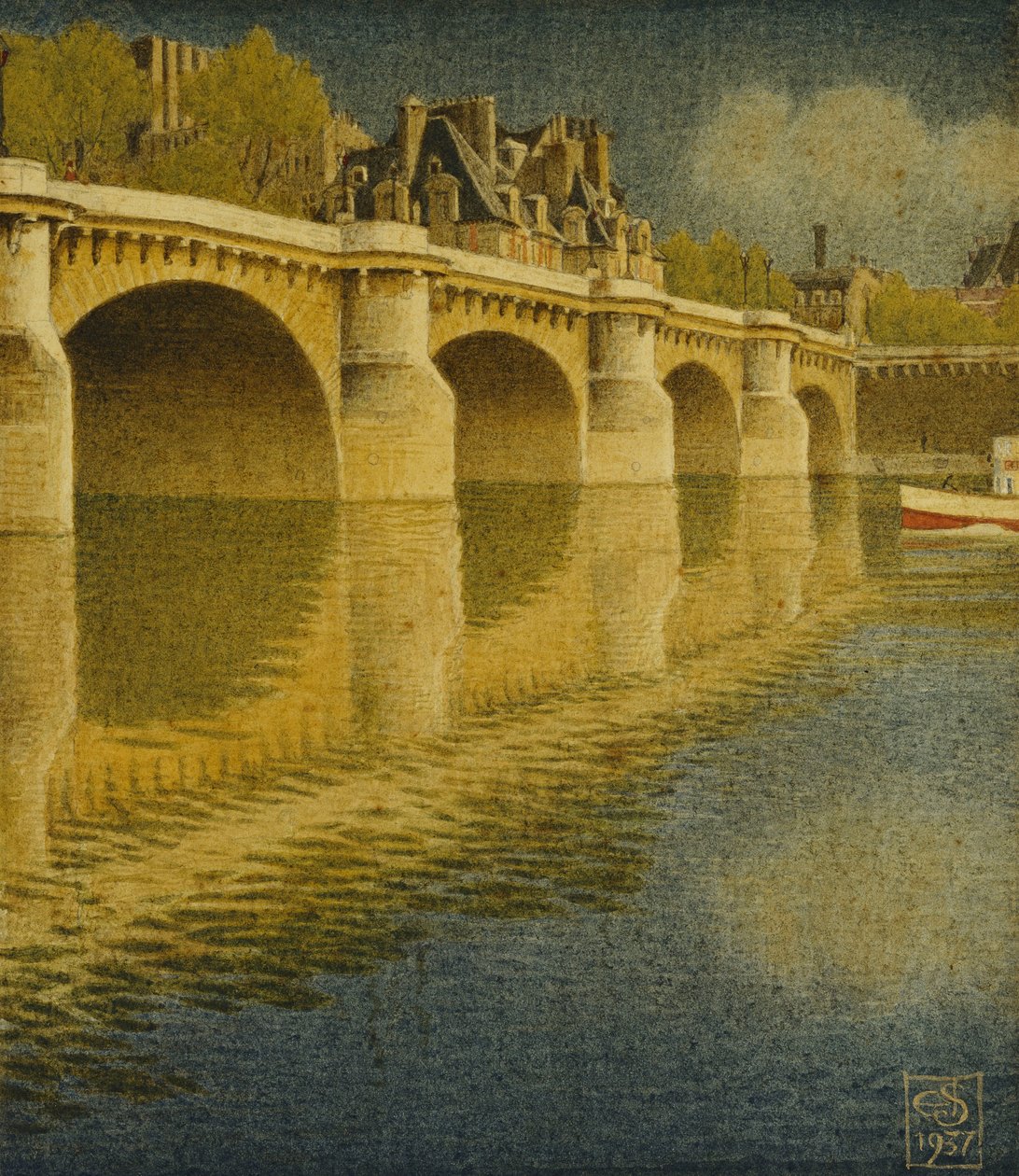Pont Henryk IV autorstwa Joseph Edward Southall