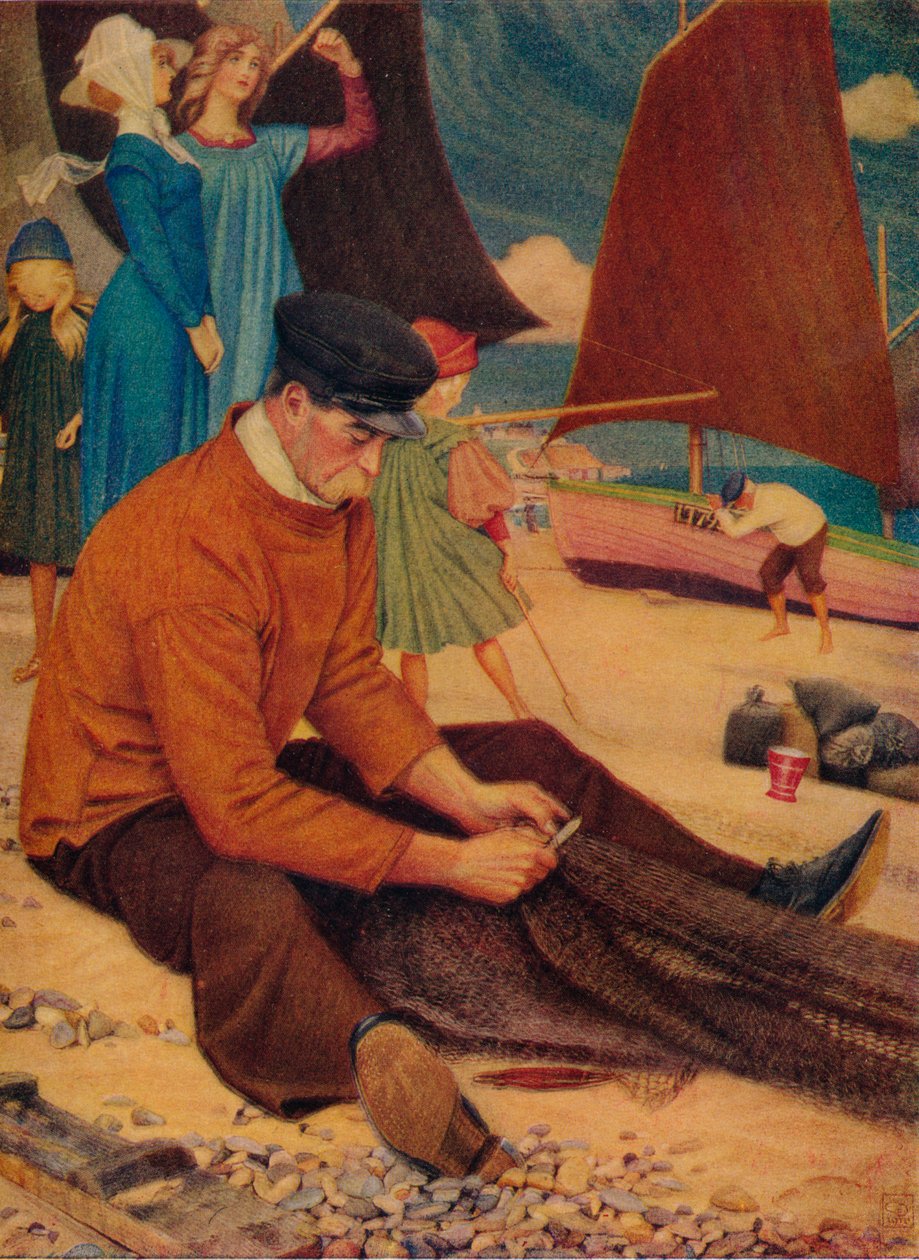Plaża, 1910 autorstwa Joseph Edward Southall