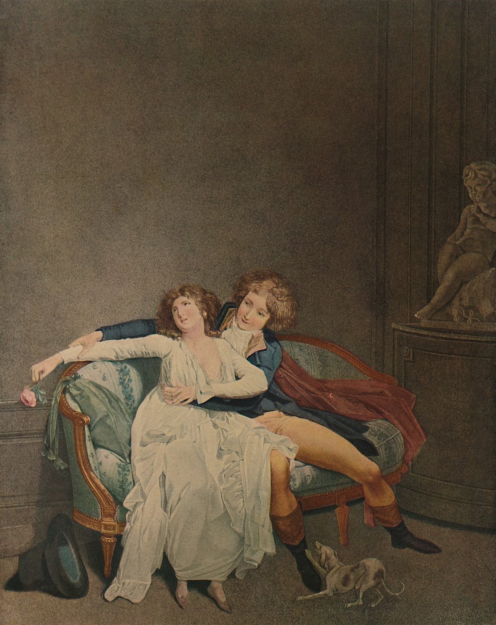 „Spór o różę”, c1840, 1913 autorstwa Joseph Eymar