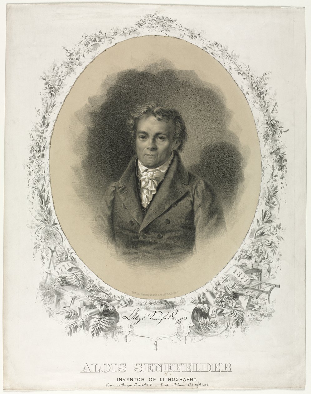 Alois Senefelder autorstwa Joseph F. Knapp