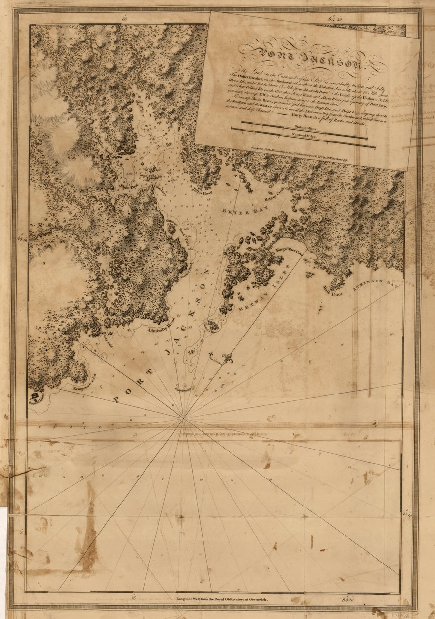 The Atlantic Neptune, opublikowany na użytek Królewskiej Marynarki Wojennej Wielkiej Brytanii, autorstwa Joseph F. W. Des Barres