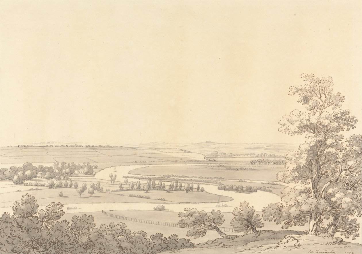 Cookham nad Tamizą, Berkshire autorstwa Joseph Farington