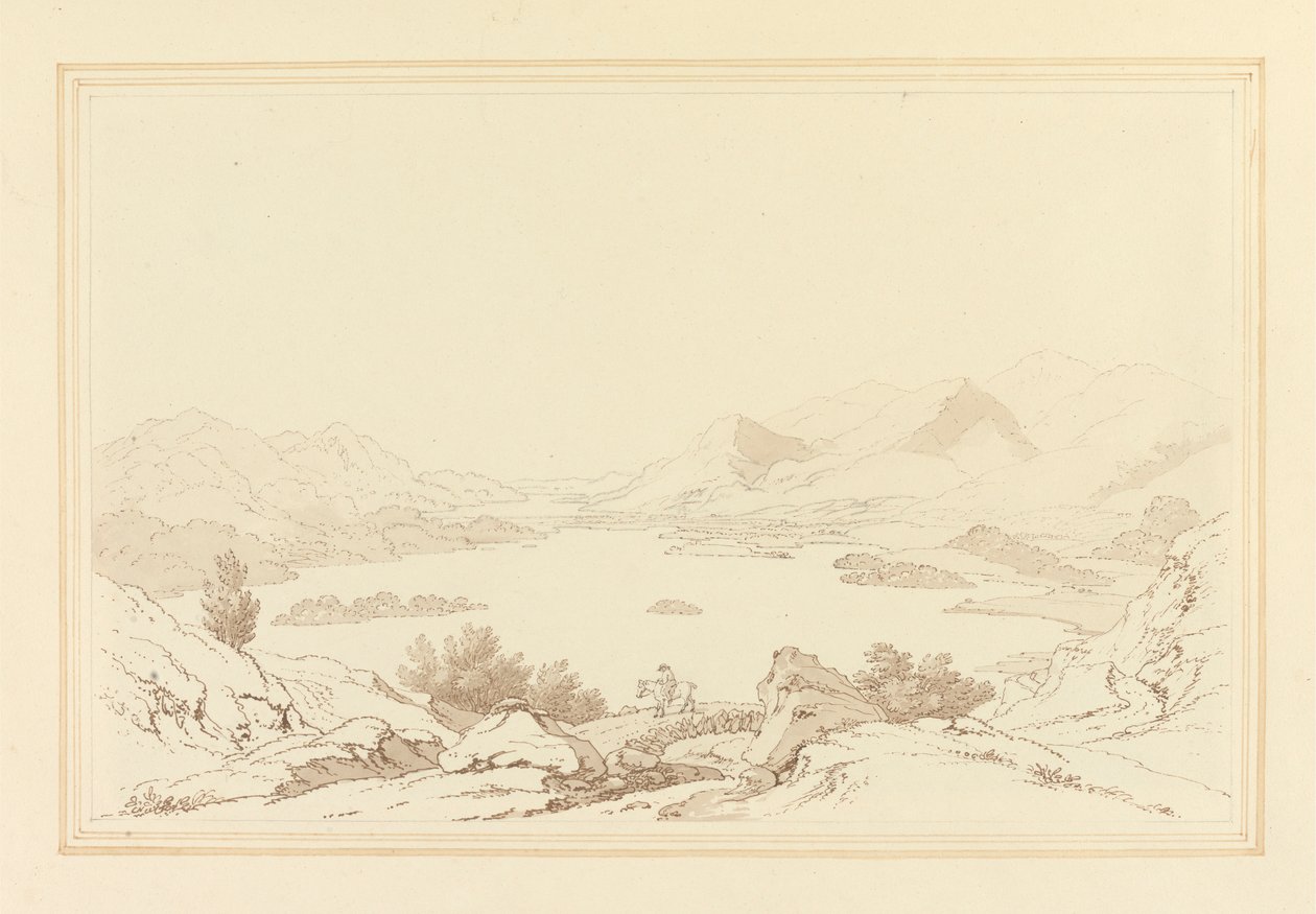 Widok ogólny jeziora Derwent Water autorstwa Joseph Farington