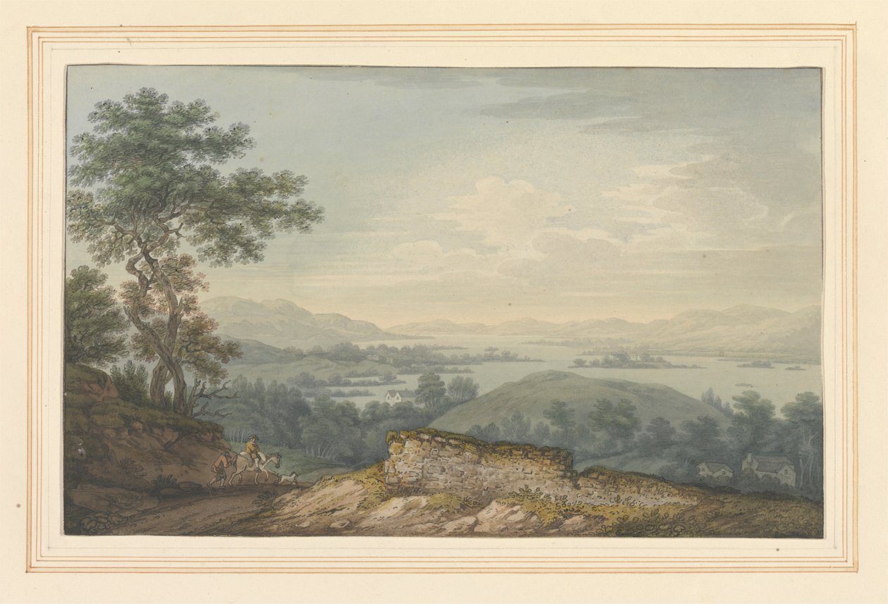 Widok na Windermere i Wielką Wyspę autorstwa Joseph Farington