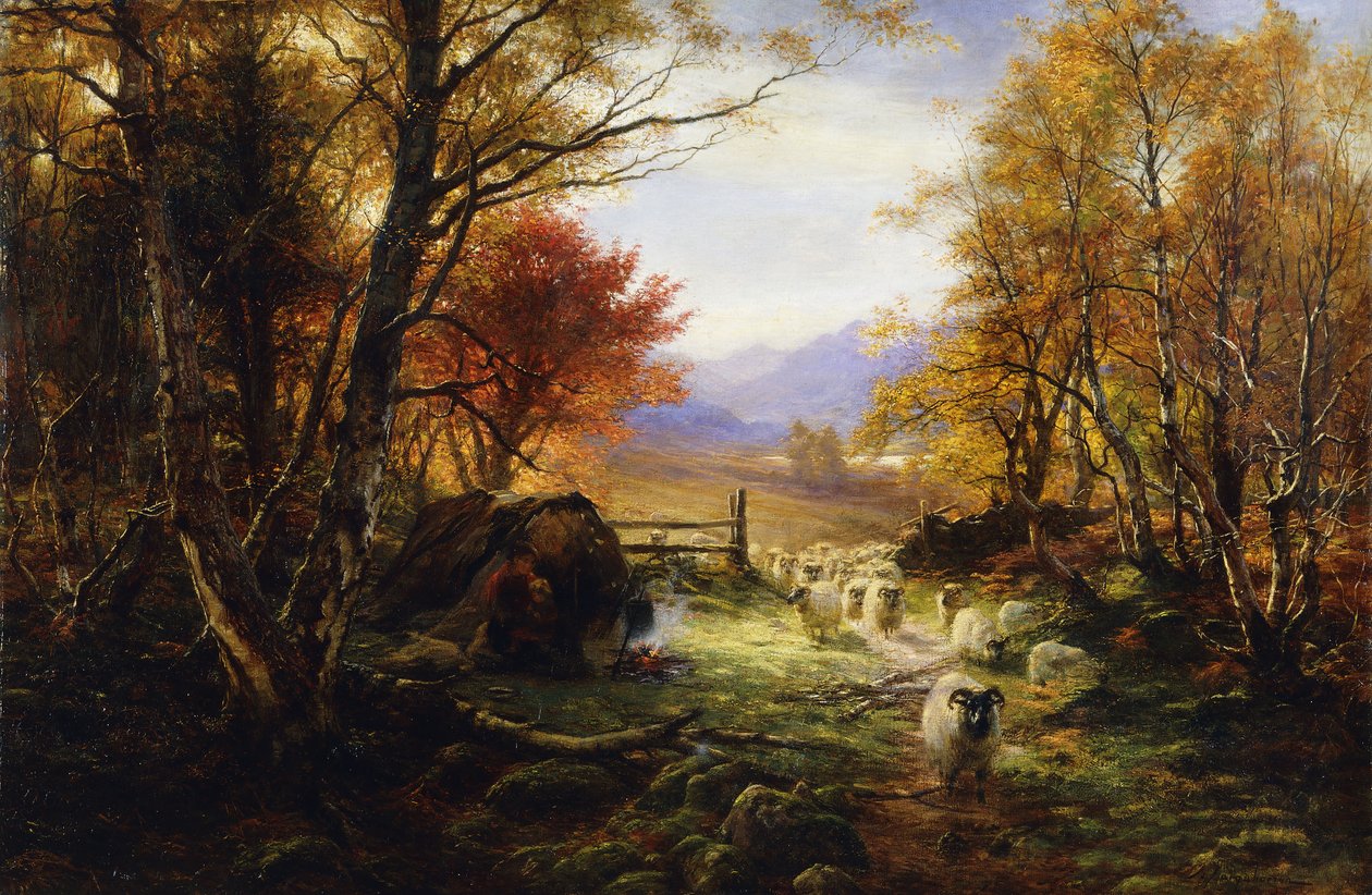 Zmiana Pastwisk, Wieczór, autorstwa Joseph Farquharson