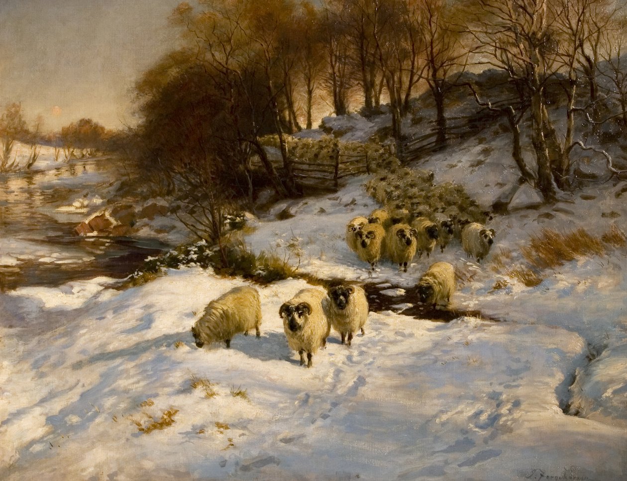 Owce w śniegu, 1935 autorstwa Joseph Farquharson