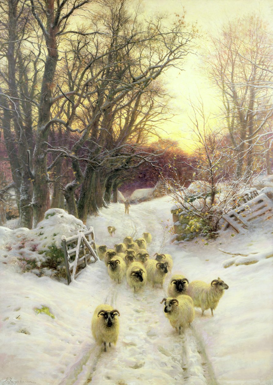 Słońce zamknęło zimowy dzień autorstwa Joseph Farquharson