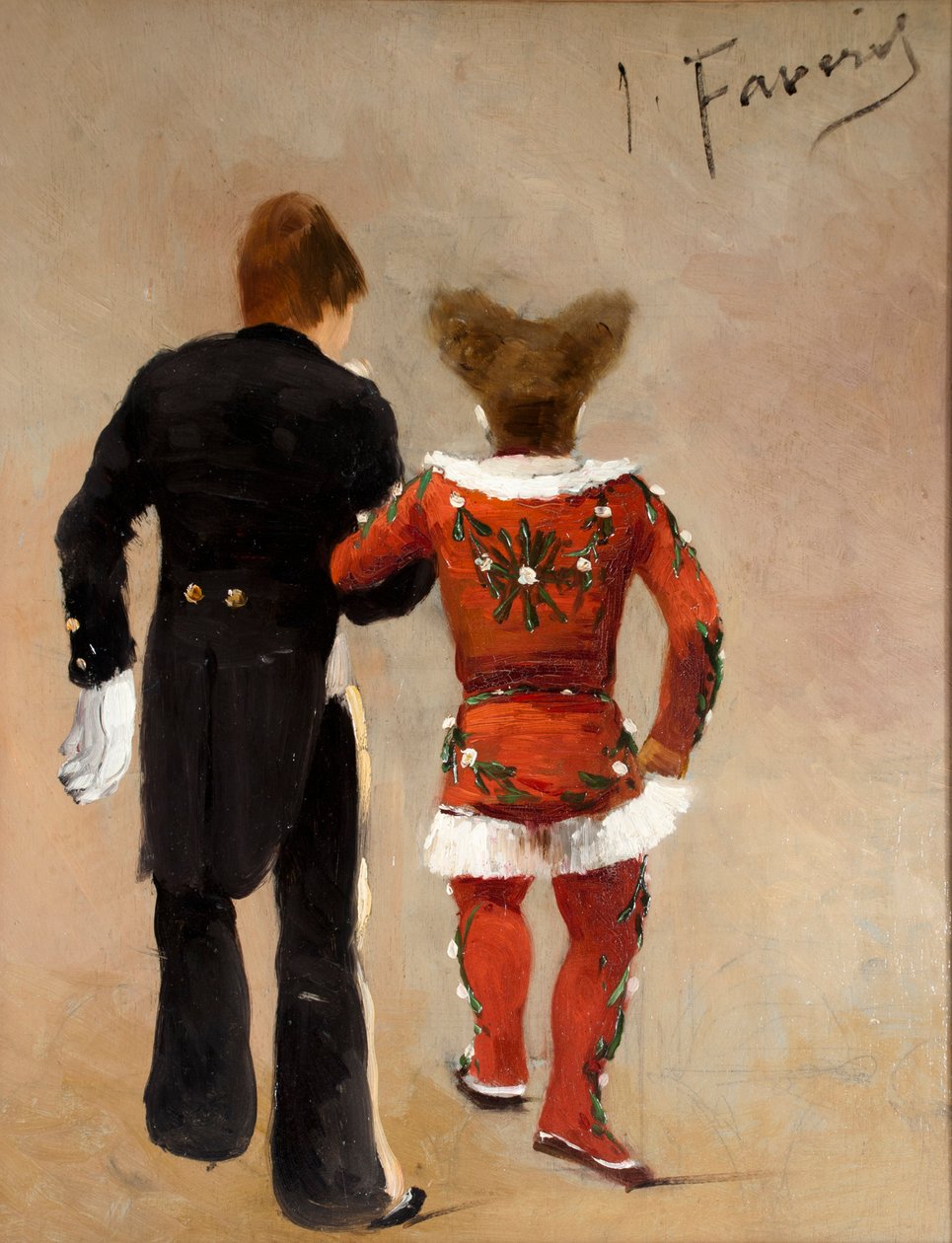 Dwóch klaunów, ok. 1885 r. autorstwa Joseph Faverot