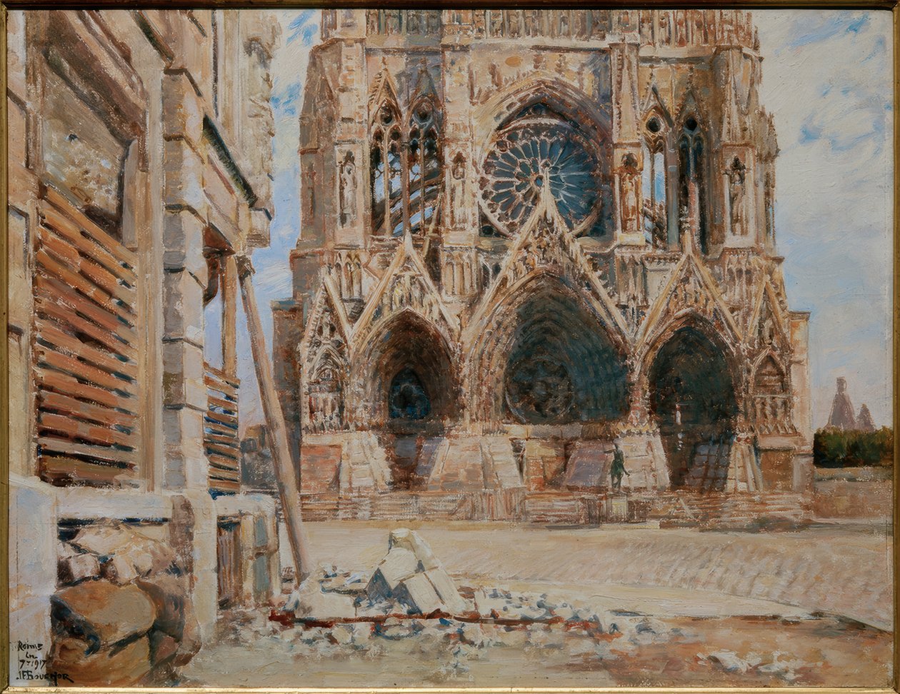 Katedra w Reims autorstwa Joseph Felix Bouchor
