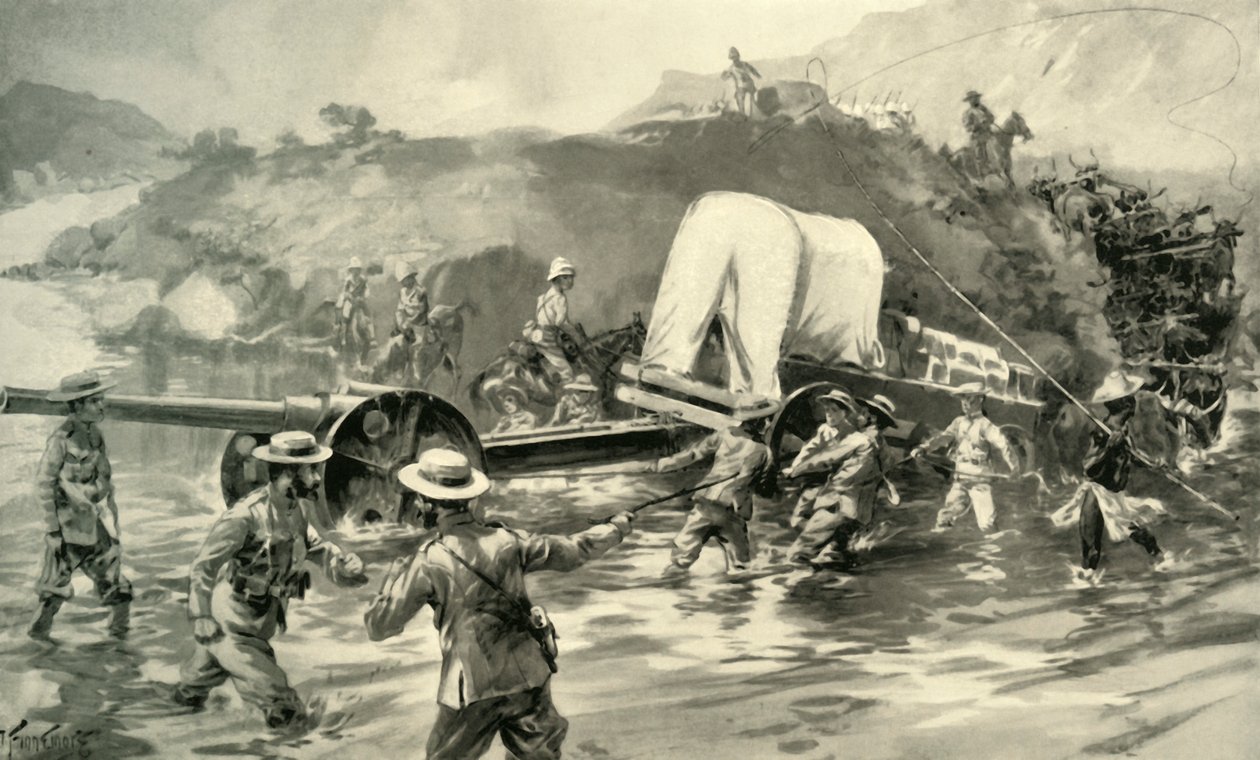 „Przejęcie działa morskiego 4.7 przez Tugelę”, 1900. autorstwa Joseph Finnemore