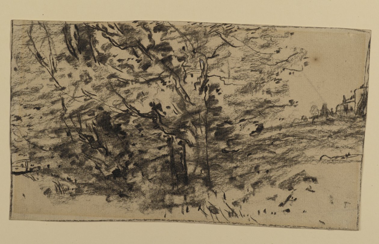Studium Drzew, 1870 (grafit na papierze) autorstwa Joseph Frank Currier