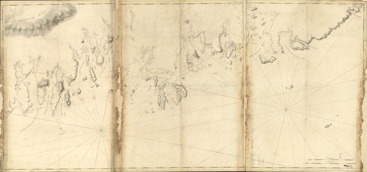 (Wybrzeże Maine od Moose Cove do zatoki Gouldsboro. LOC 77692978 autorstwa Joseph Frederick Barres