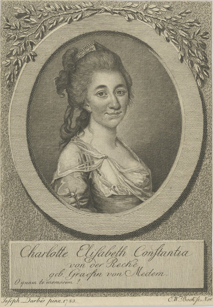 Portret Elisy von der Recke 1754-1833, 1783. autorstwa Joseph Friedrich August Darbes