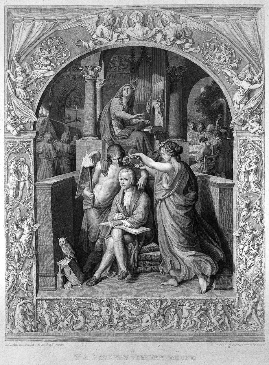 Gloryfikacja Wolfganga Amadeusza Mozarta, ok. 201 1858 autorstwa Joseph Führich Ritter von