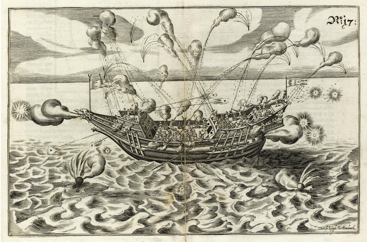 Ilustracja z Naval Architecture von J. Furttenbach autorstwa Joseph Furttenbach