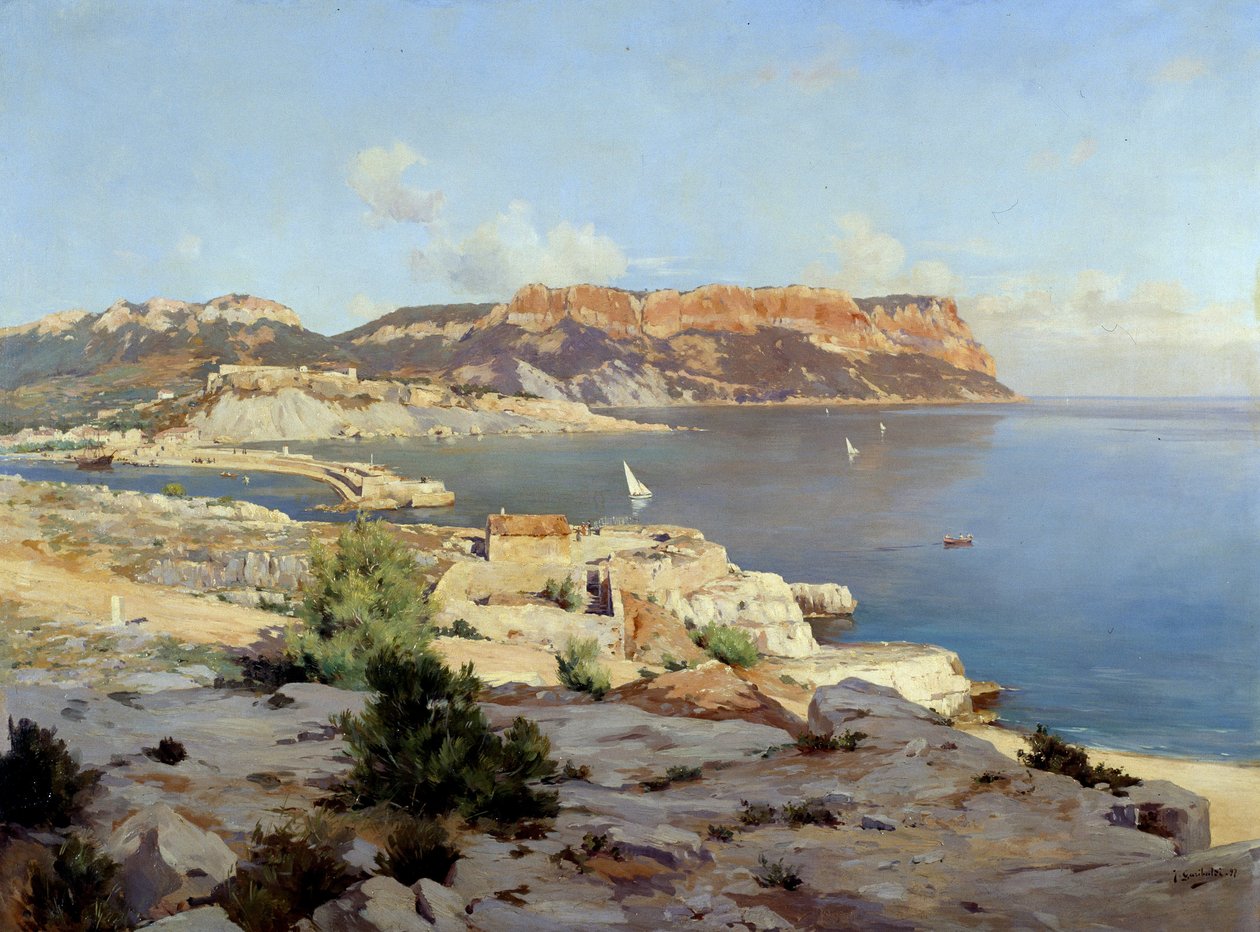 Widok na zatokę Cassis autorstwa Joseph Garibaldi
