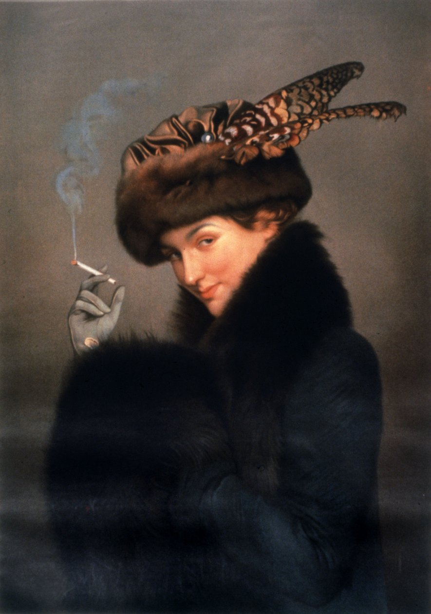 Kobieta palenia papierosów autorstwa Joseph Granie