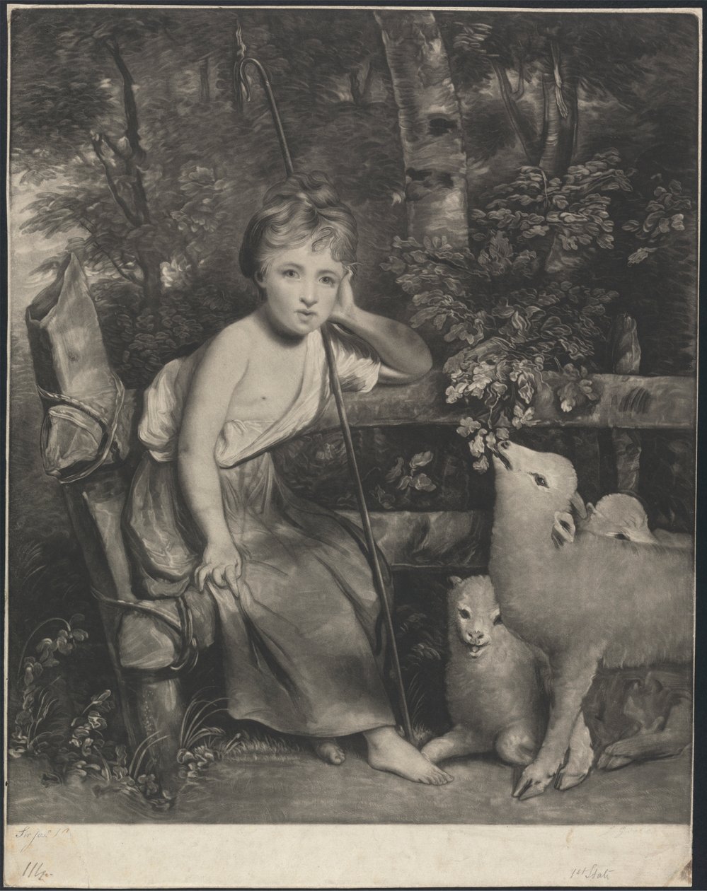 Panna Mary Palmer jako „Młoda pasterka” autorstwa Joseph Grozer