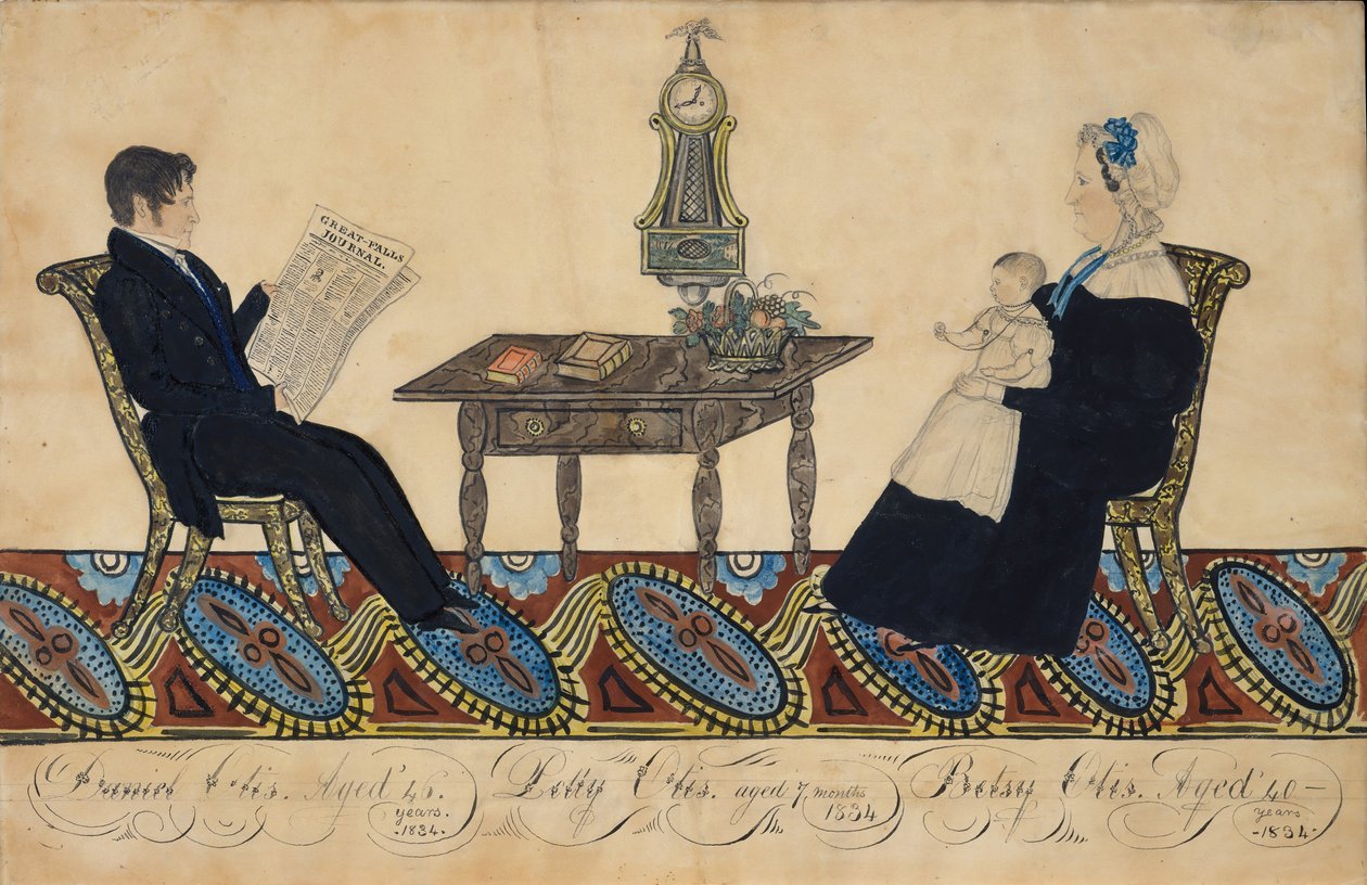 Państwo Daniel Otis i Dziecko, 1834. autorstwa Joseph H Davis