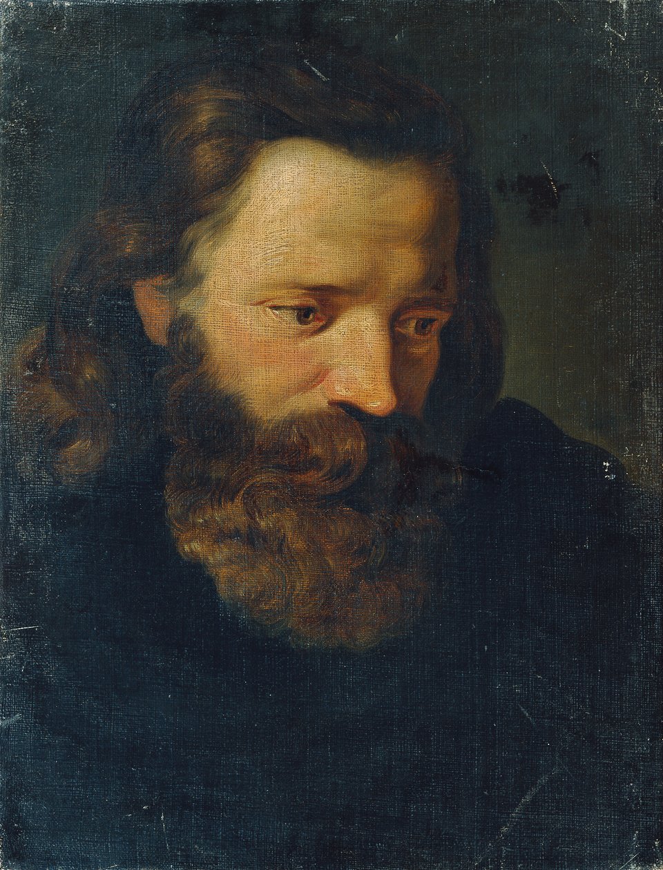 Studium głowy brodatego mężczyzny I autorstwa Joseph Hasslwander