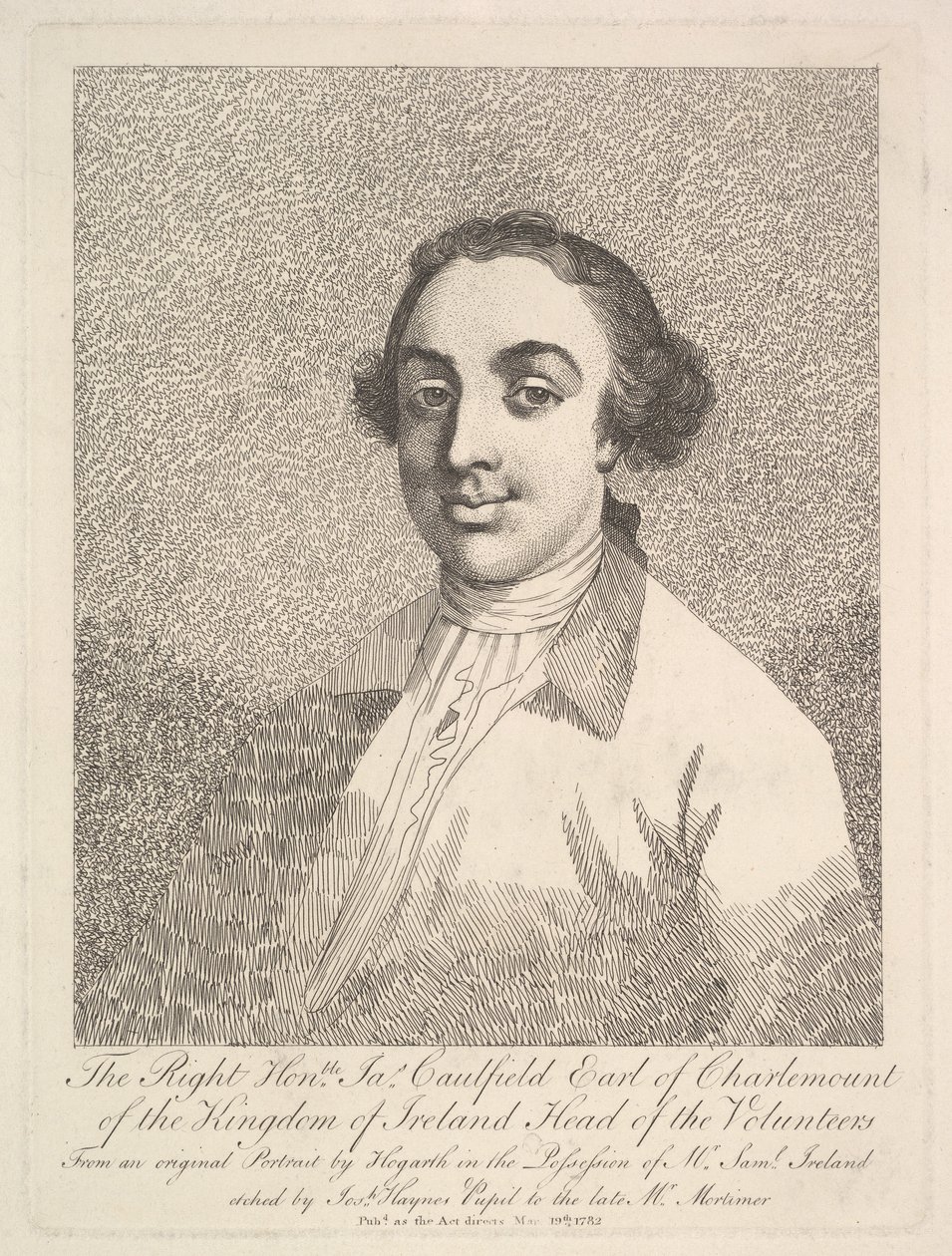 The Right Honorable James Caulfield, Earl of Charlemont z Królestwa Irlandii..., 19 marca 1782. autorstwa Joseph Haynes
