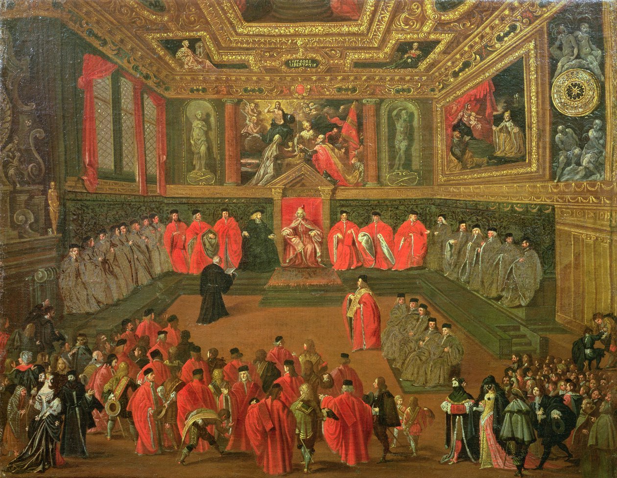 Audiencja z dożami w Kolegium Pałacu Książęcego autorstwa Joseph Heintz