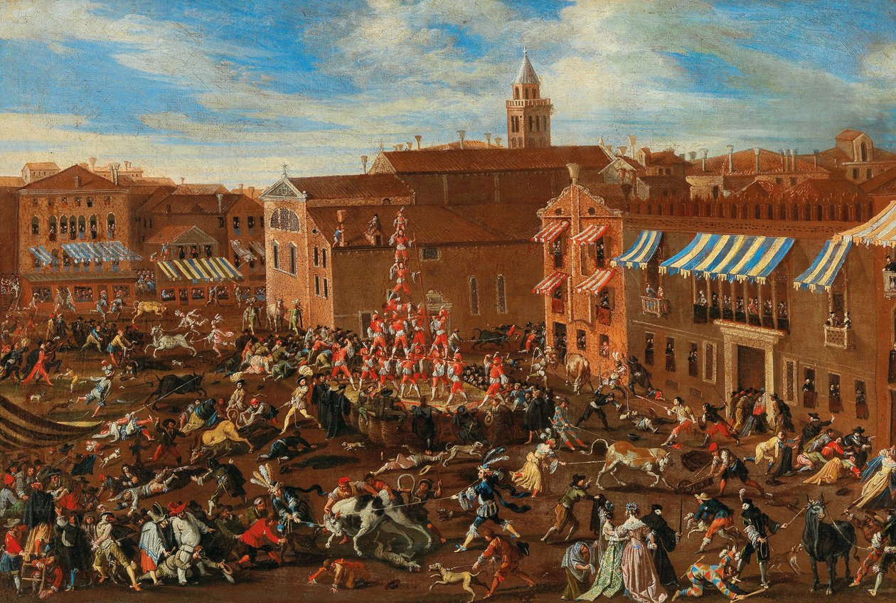 Polowanie na byki w Campo San Polo autorstwa Joseph Heintz the Younger