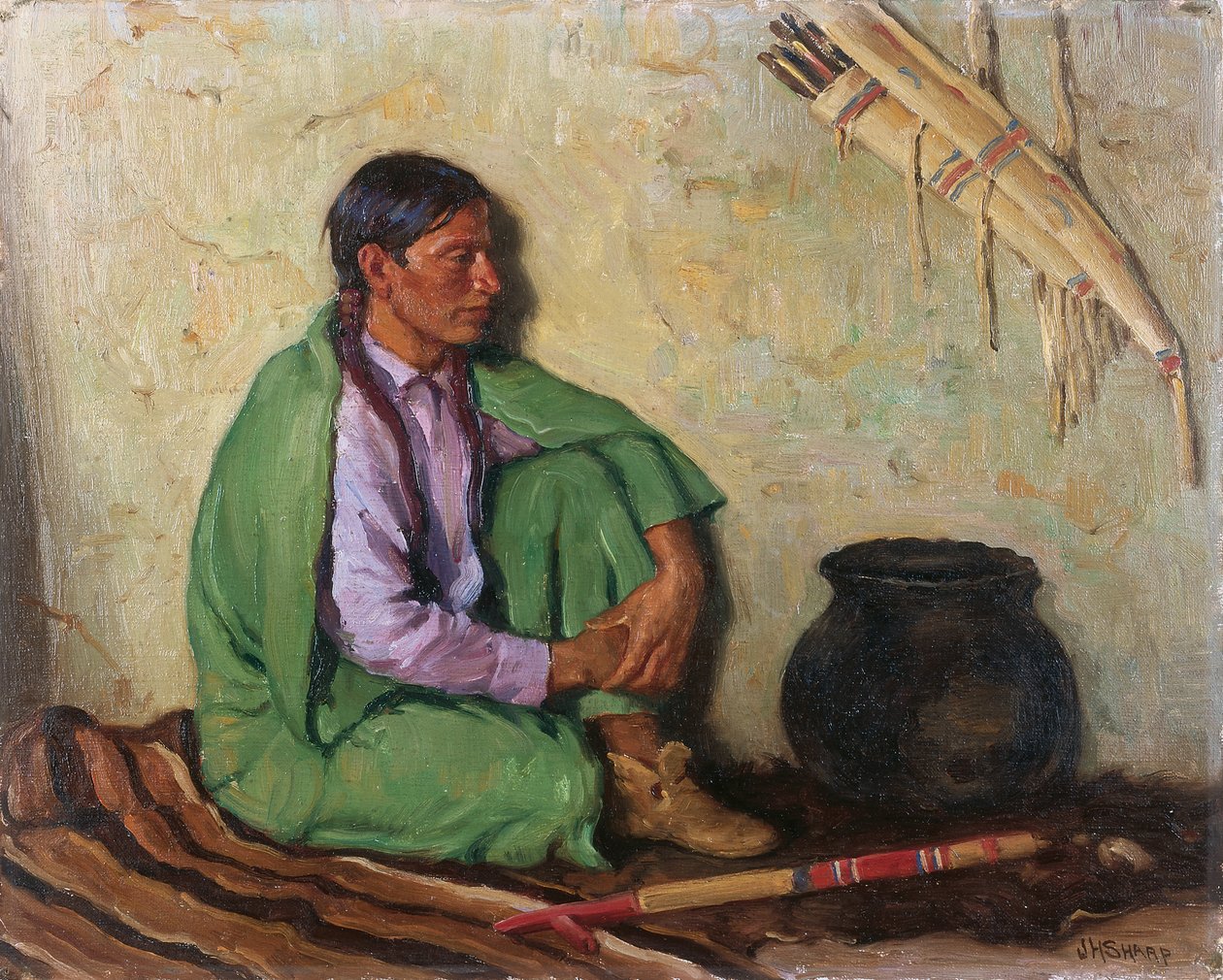 Syn myśliwego autorstwa Joseph Henry Sharp