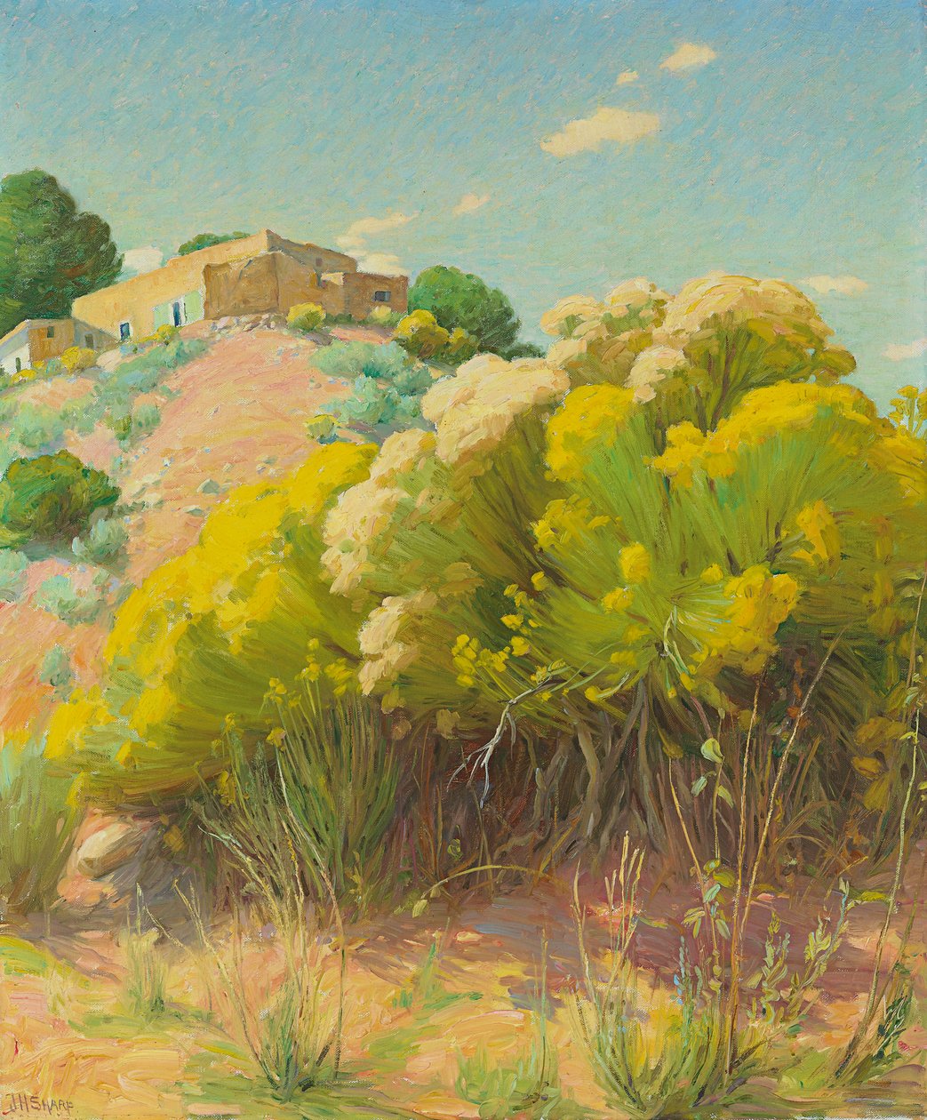Taos Studio (olej na płótnie) autorstwa Joseph Henry Sharp