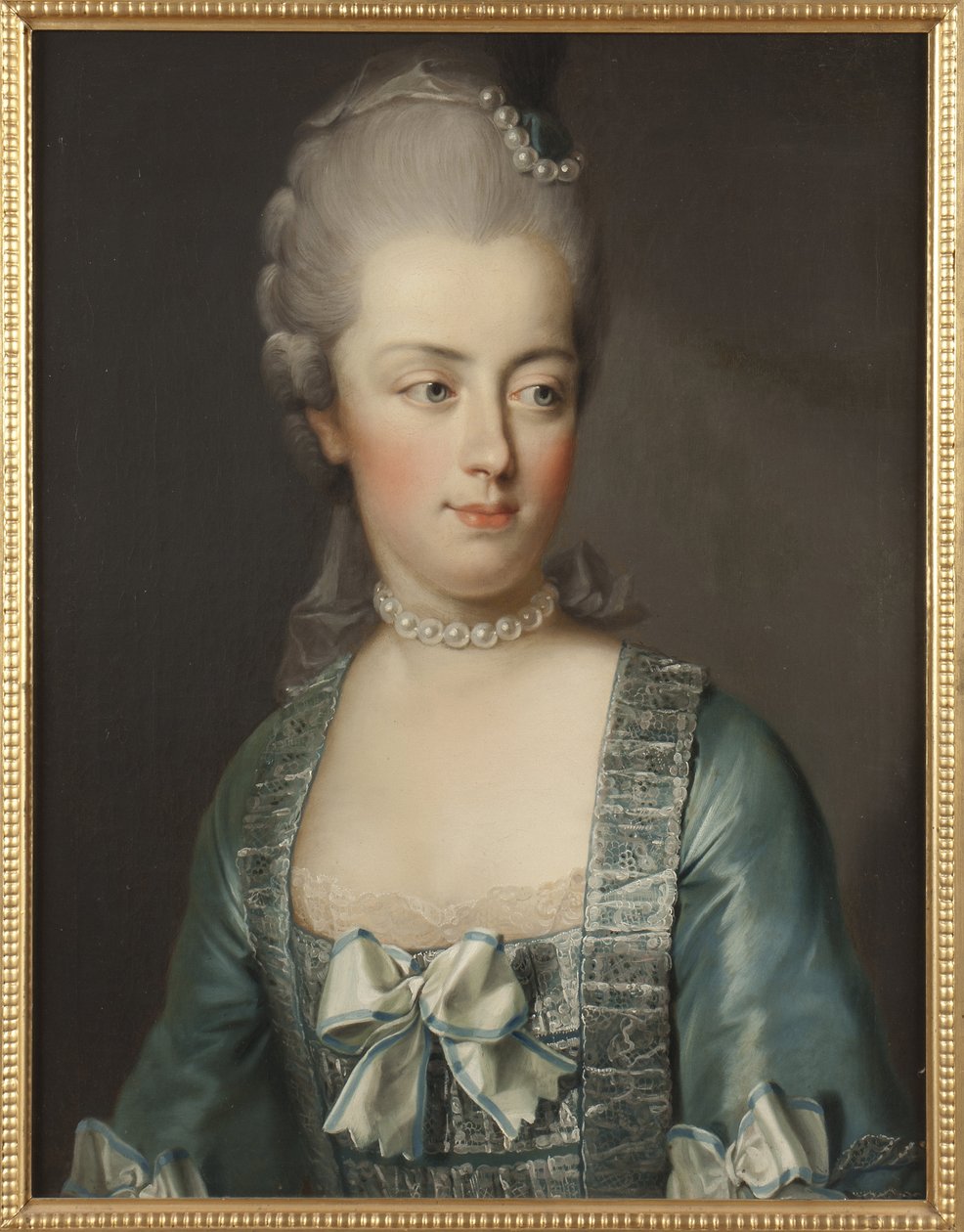 Portret arcyksiężnej Marii Antoniny Austrii (1755-1793), królowej Francuzów, autorstwa Hickela, Josefa (1736-1807). Olej na płótnie. Wymiar : 65x50 cm. Muzeum Narodowe w Sztokholmie autorstwa Joseph Hickel