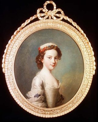 Portret młodej dziewczyny w białej sukni autorstwa Joseph Highmore