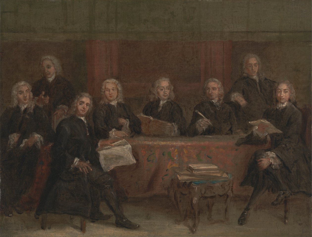 Estudo para um grupo de polimento de retratos autorstwa Joseph Highmore