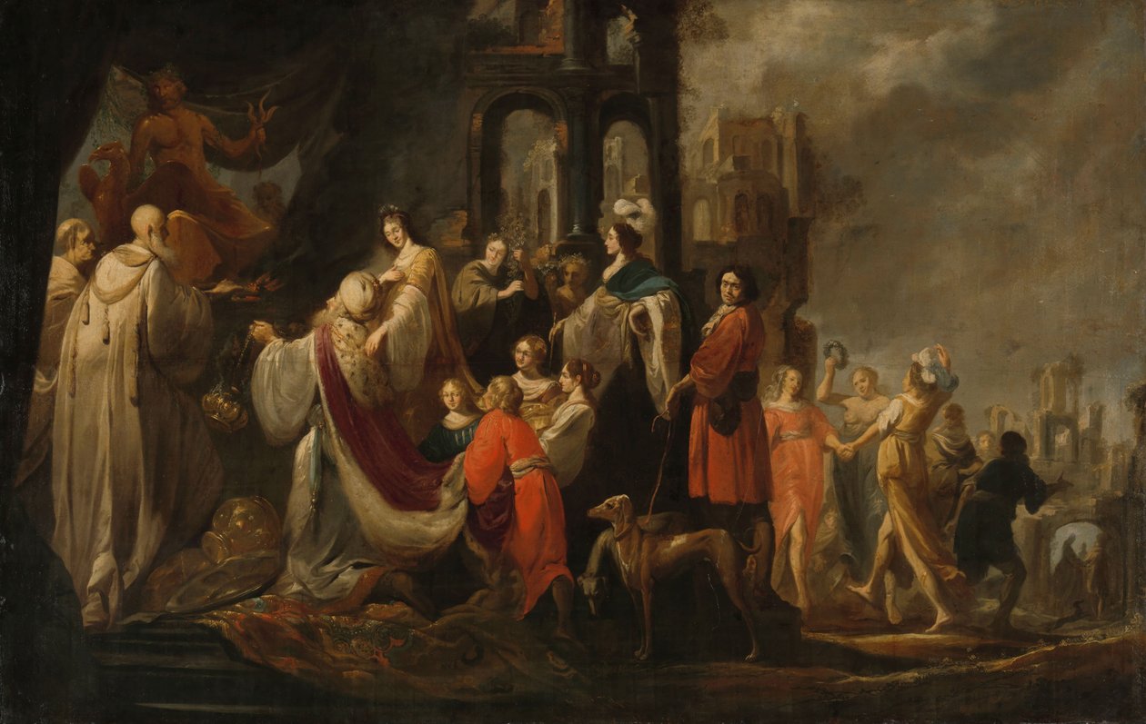 Bałwochwalstwo króla Salomona autorstwa Joseph Hogers