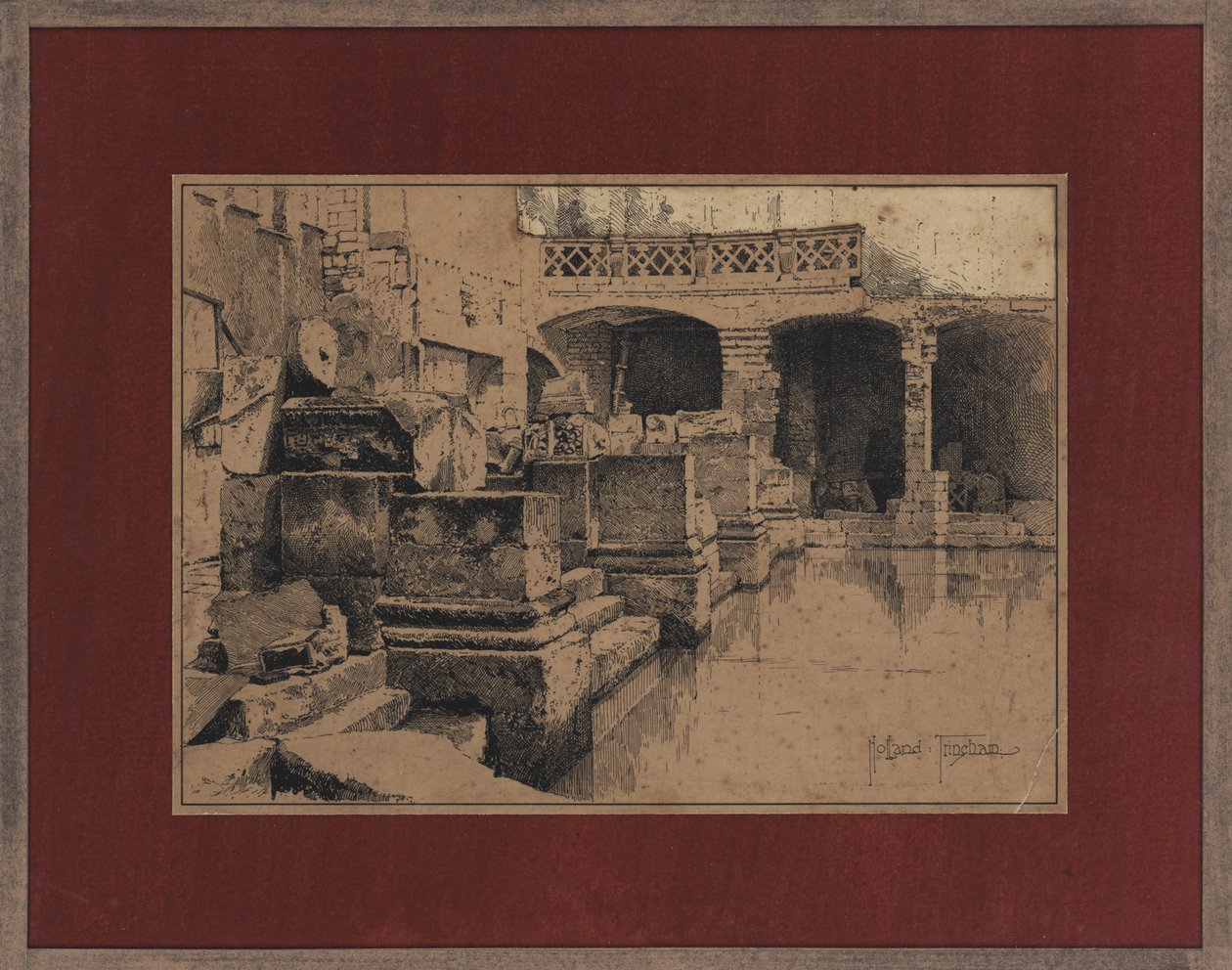 Łaźnia rzymska w Bath autorstwa Joseph Holland Tringham