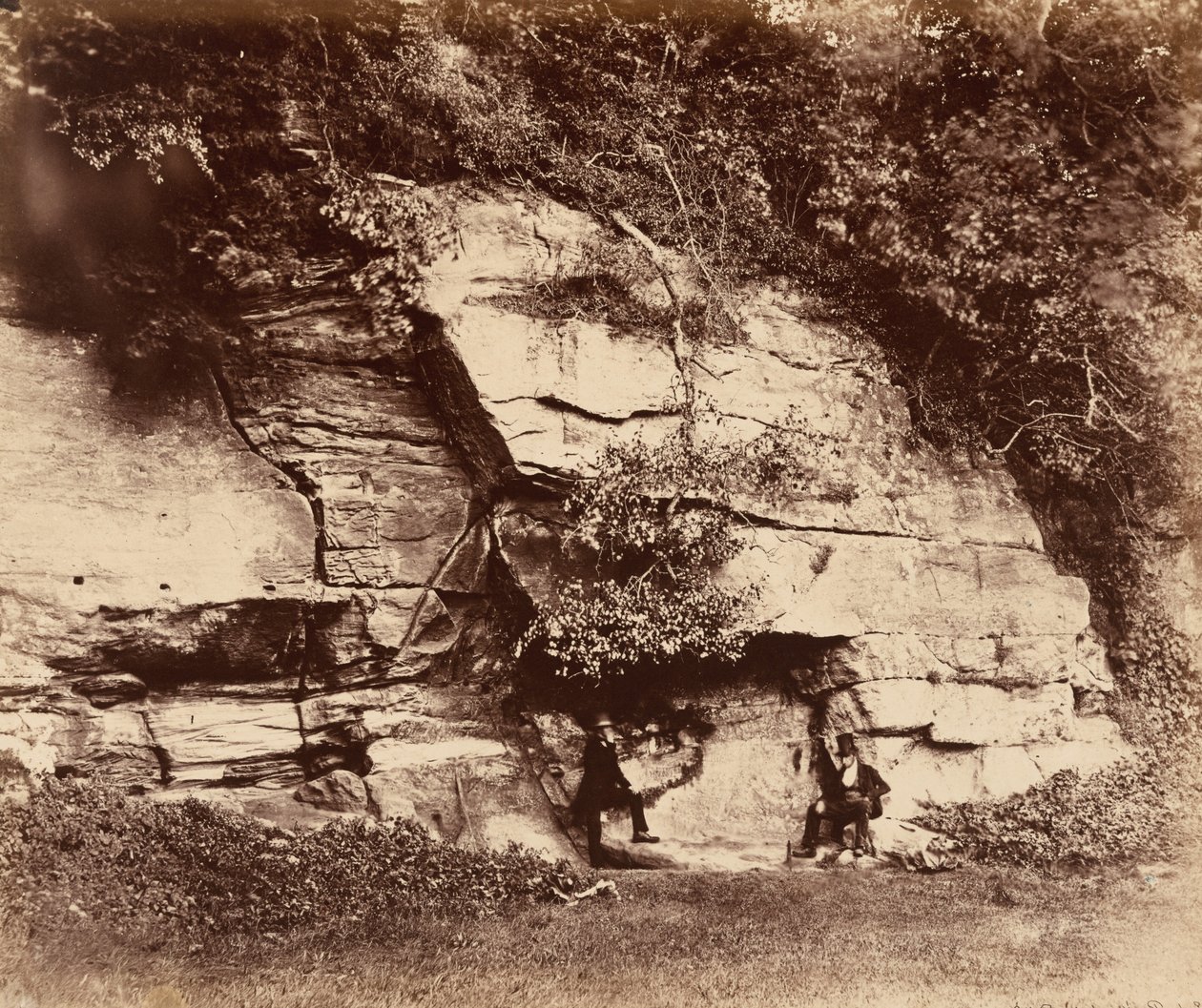 The Echo Rock, Fountains Abbey, 1856 (zdjęcie) autorstwa Joseph & Howlett Robert (1831 58) Cundall