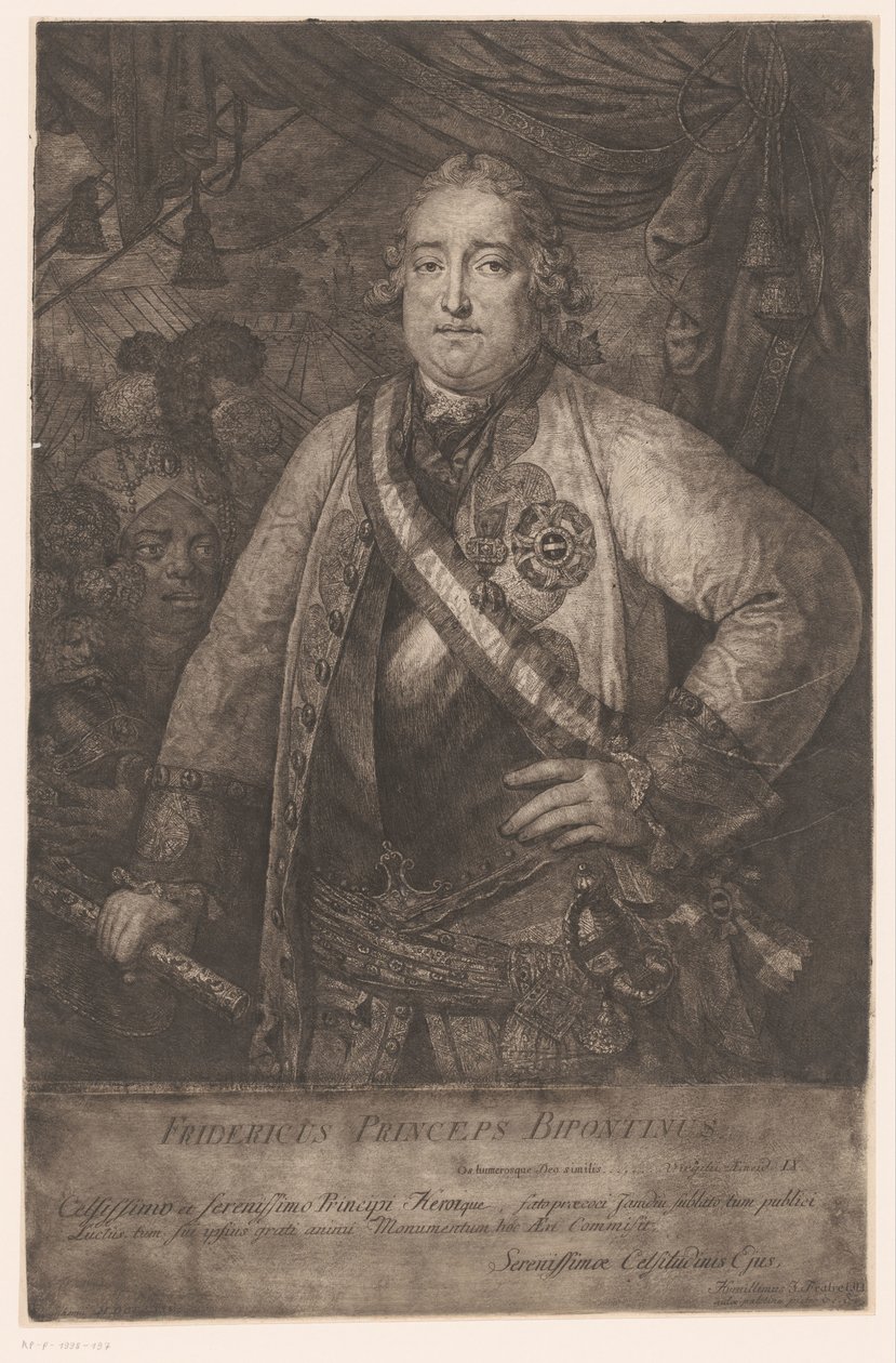 Portret Fryderyka z Pfalz-Zweibrücken-Veldenz Fridericus Princeps Bipontinus (Tytuł obiektu) Dzieła Josepha Fratrela (tytuł serii) Dzieła Josepha Fratrela (tytuł serii) autorstwa Joseph I Fratrel