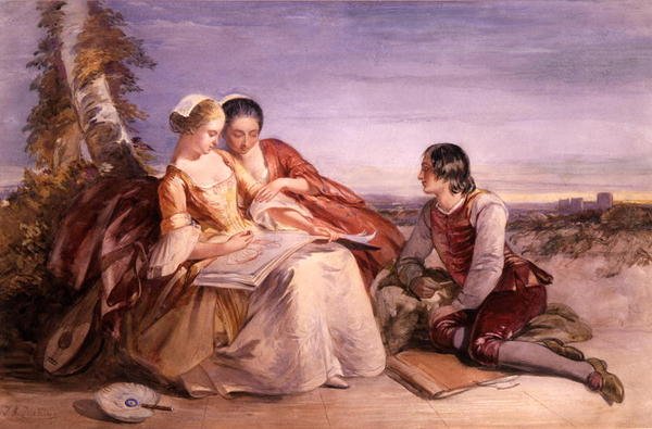 Wielbiciele Artysty (akwarela na papierze) autorstwa Joseph John Jenkins