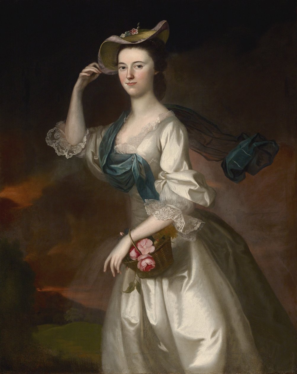 Portret Abigail Erving Scott, 1760 autorstwa Joseph Jonathan Blackburn