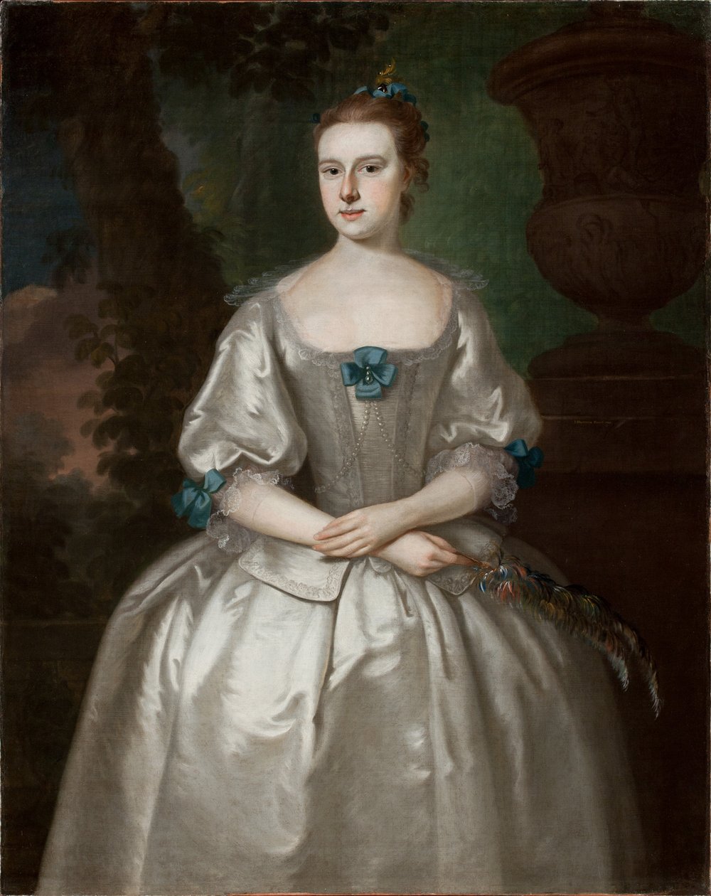 Portret Hannah Babcock Bours, 1759 (patrz 183416 dla pary) autorstwa Joseph Jonathan Blackburn