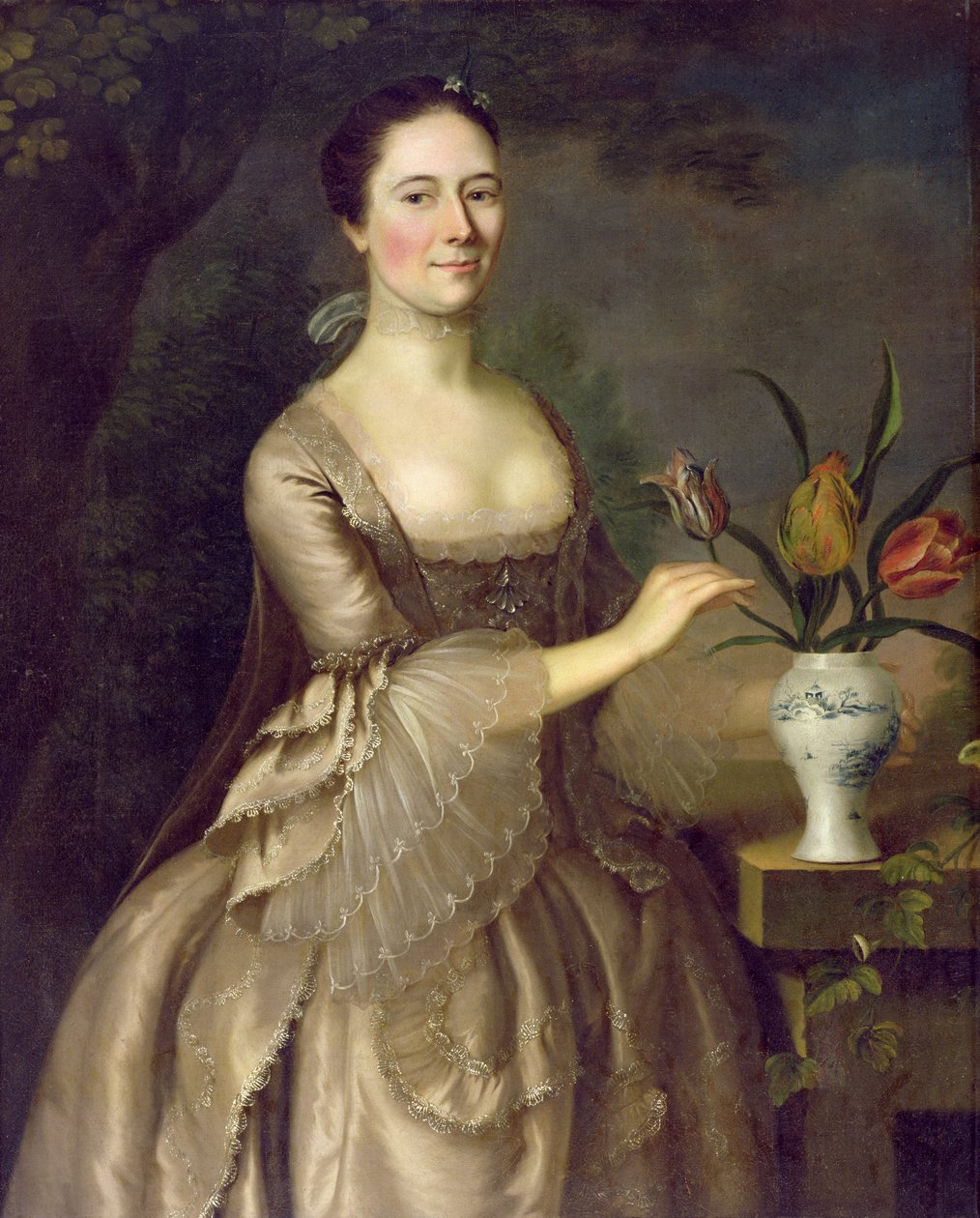 Portret kobiety (zwanej panią Davenport) ok. 1762 r. autorstwa Joseph Jonathan Blackburn