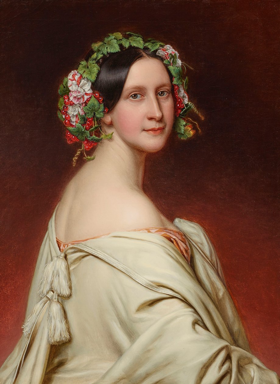 Portret aktorki Charlotte von Hagn 1809-1891, 1850. autorstwa Joseph Carl Stieler