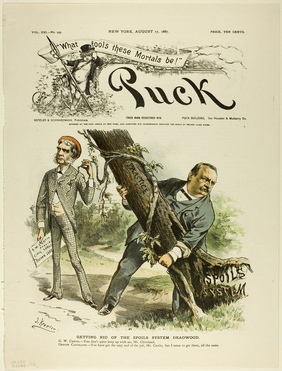 Pozbycie się systemu łupów Deadwood, z Pucka autorstwa Joseph Keppler
