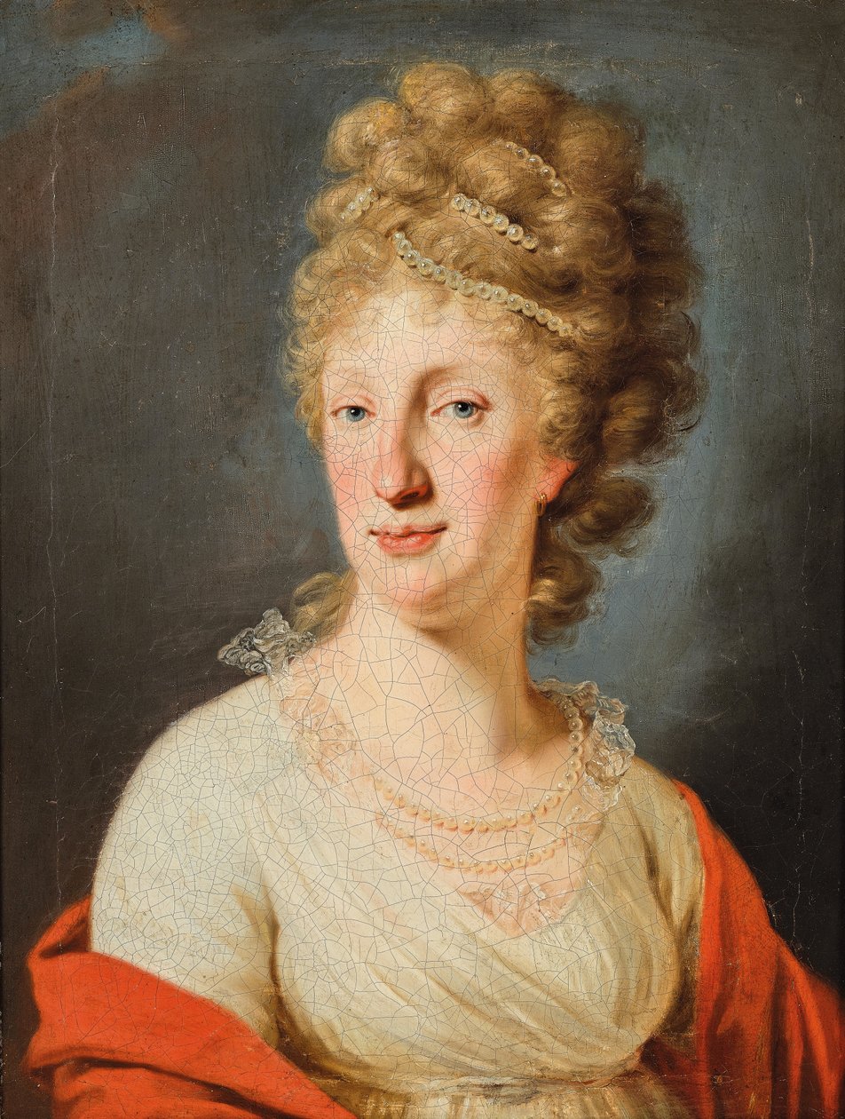 Cesarzowa Maria Teresa (1772-1807), portret z naszyjnikiem z pereł autorstwa Joseph Kreutzinger