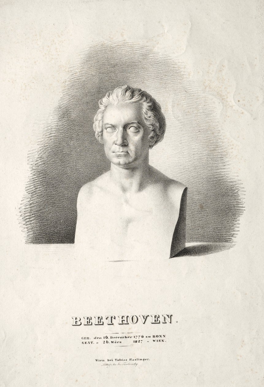Popiersie Ludwiga van Beethovena autorstwa Joseph Kriehuber